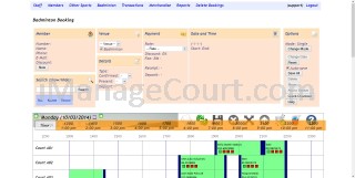 iManageCourt.com - Booking Header Bar