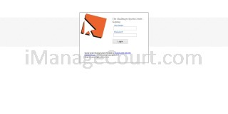 iManageCourt.com - Login screen. Each user has its own login.